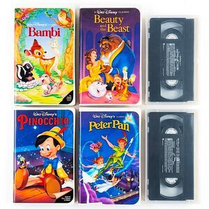 6 Tape Walt Disney VHS Lot G-Rated Classics Beauty & Beast Pinocchio Flawless